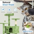 thumbnail image 4 of FDW 70in Cat Tree Tower, Scratch Posts, Condo, Toys,Perfect for Active Cats,Green, 4 of 7