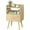 Natural, variant on WSWJY Mid Century Modern Nightstand with Drawer, 2-Tier Wooden Bedside Table with Open Storage Shelf, Compact Small Night Stand Furniture for Bedroom Decor Berry Brown