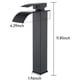 thumbnail image 2 of Grifo de lavabo de cascada, grifo de lavabo de latón, mezclador monomando alto, grifo de lavabo con mezcla de agua caliente y fría con 2 mangueras, oro rosa YOIURT, 2 of 5