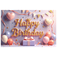 thumbnail image 5 of Pink Theme Birthday Banner Colorful Balloons Happy Birthday Backdrop for Birthday Party Photo Shoot Celebration, 5 of 8
