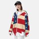 thumbnail image 3 of Fotbe American Flag Map Chaqueta con Protección Solar UPF 50+ para Hombre y Mujer, Camisa con Capucha y Bolsillos-Small, 3 of 7
