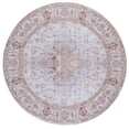 thumbnail image 2 of Safavieh Tucson Nazca Oriental Machine Washable Area Rug, Light Gray/Rust, 8' x 8' Round, 2 of 12