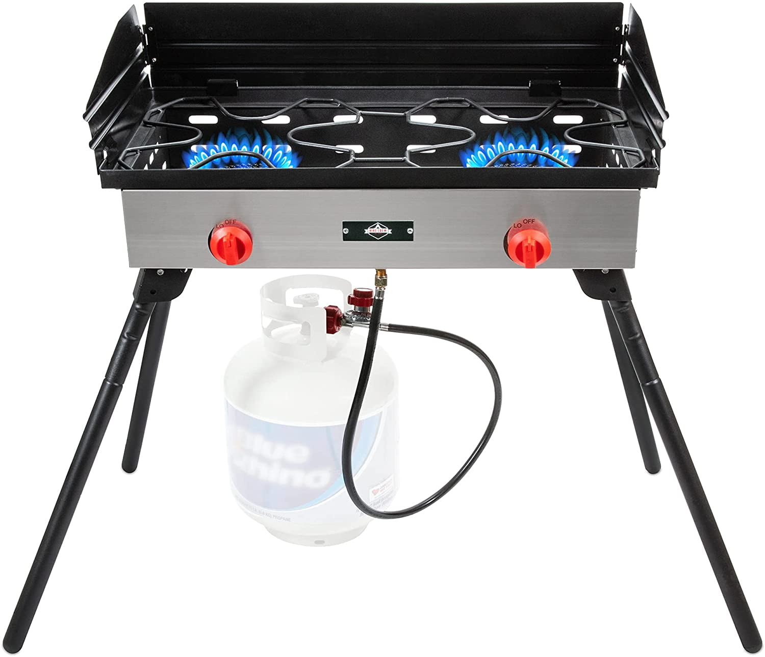 Buy Hike Crew, HCSTVFLD2B, L Size Cast Iron DoubleBurner Gas Stove W Foldable Legs Online at