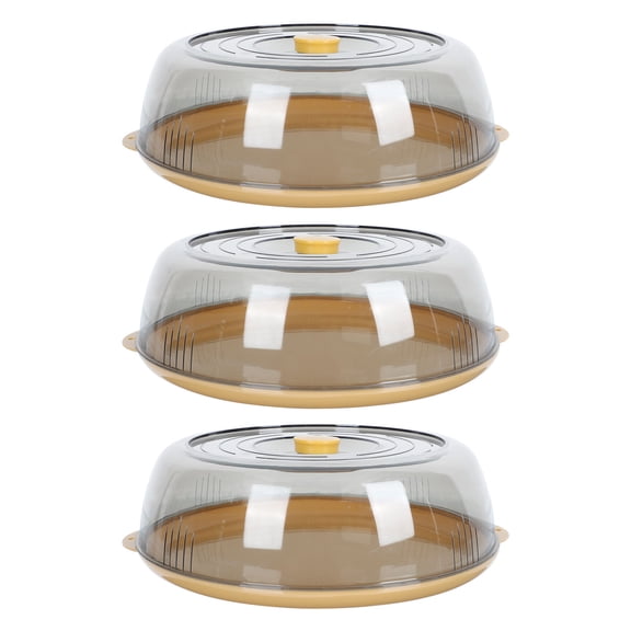 LEORX 1Pc Yellow Food Cover Plastic Heat Preservation Cover for Kitchen and Dining Use
