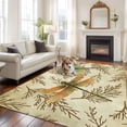 thumbnail image 2 of Vintage Dragonfly Area Rugs 6'x9', Washable Small Throw Rugs for Kitchen Dining room, Vintage Brown Tree Branch Indoor Outdoor Rug Non-Slip Low Pile Carpet Runner Reversible Floor Mats, 2 of 8