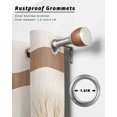 thumbnail image 6 of nqOlkjepod Outdoor Curtains for Patio Waterproof, Beige Brown Stripe Outdoor Privacy Panels Grommet, Modern Abstract Wave Silhouette Blackout Outside Curtains for Porch/Cabana 54"x108", 1 Panel, 6 of 8