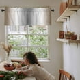 thumbnail image 6 of Brown Grey Kitchen Valances for Windows 42x12 Inch Kitchen Curtains Valances Rod Pocket Gray Farmhouse Modern Rustic Bathroom Window Valances for Window Treatment Decor, 6 of 6