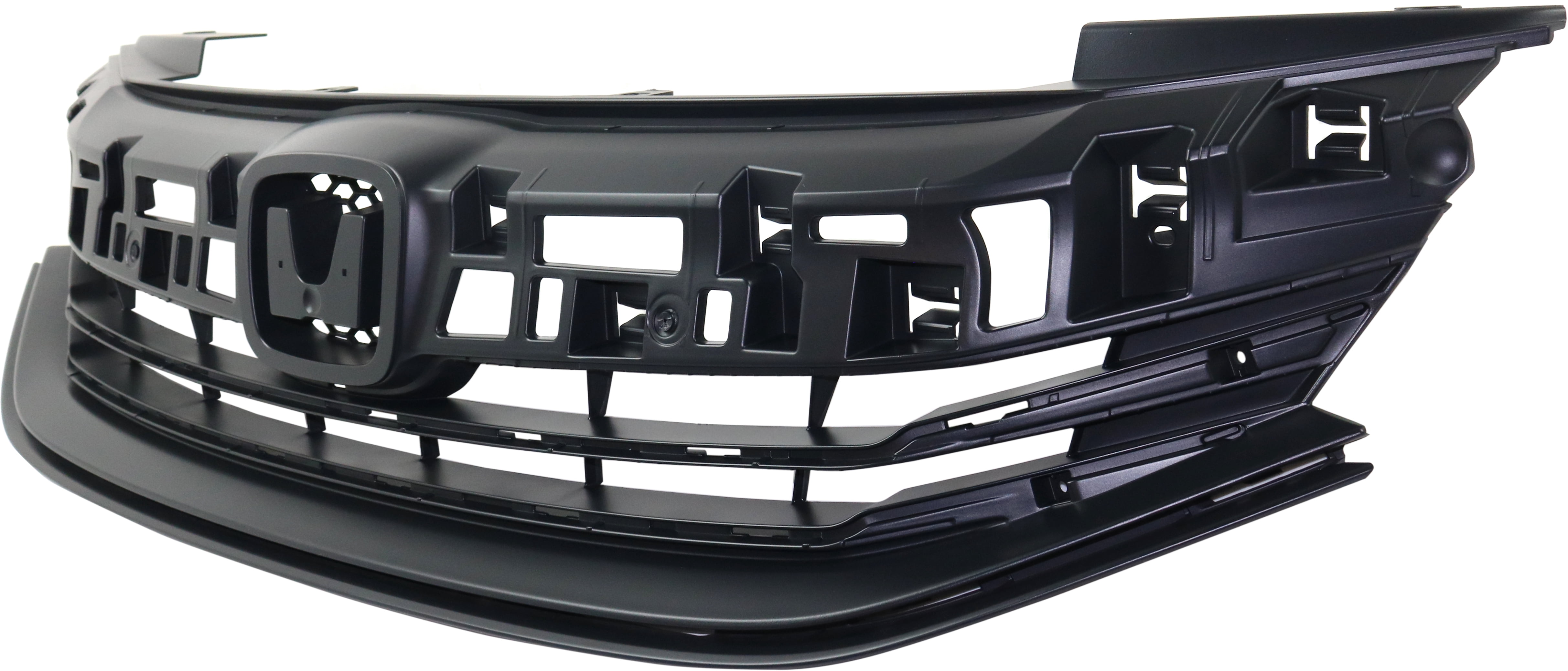 Grille Assembly Compatible With 2016-2017 Honda Accord Sedan Textured Black Shell and Insert
