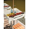 thumbnail image 2 of Outdoor Tablecloth with Umbrella Hole for Patio/Picnic/Party/Camping, Sunflower Truck Waterproof Table Cloth Square Cover Washable, Elegant Yellow Floral Summer Botanical (54"x 54"), 2 of 8