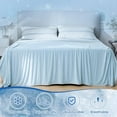 thumbnail image 4 of Double Cooling Blanket for Hot Sleepers Queen Size, Arc-Chill Q-Max>0.5 with Double Cooling, Summer Blanket Absorbs Heat to Keep Cool All Night for Night Sweats (Ice Blue, 90''x90''), 4 of 6