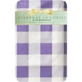 thumbnail image 3 of Newbridge Purple Pastel Easter Farmhouse Check Vinyl Tablecloth With Flannel Backing, Spring Gingham Flannel Backed Vinyl Tablecloth, 60” x 84” Oblong/Rectangle, Purple, 3 of 6