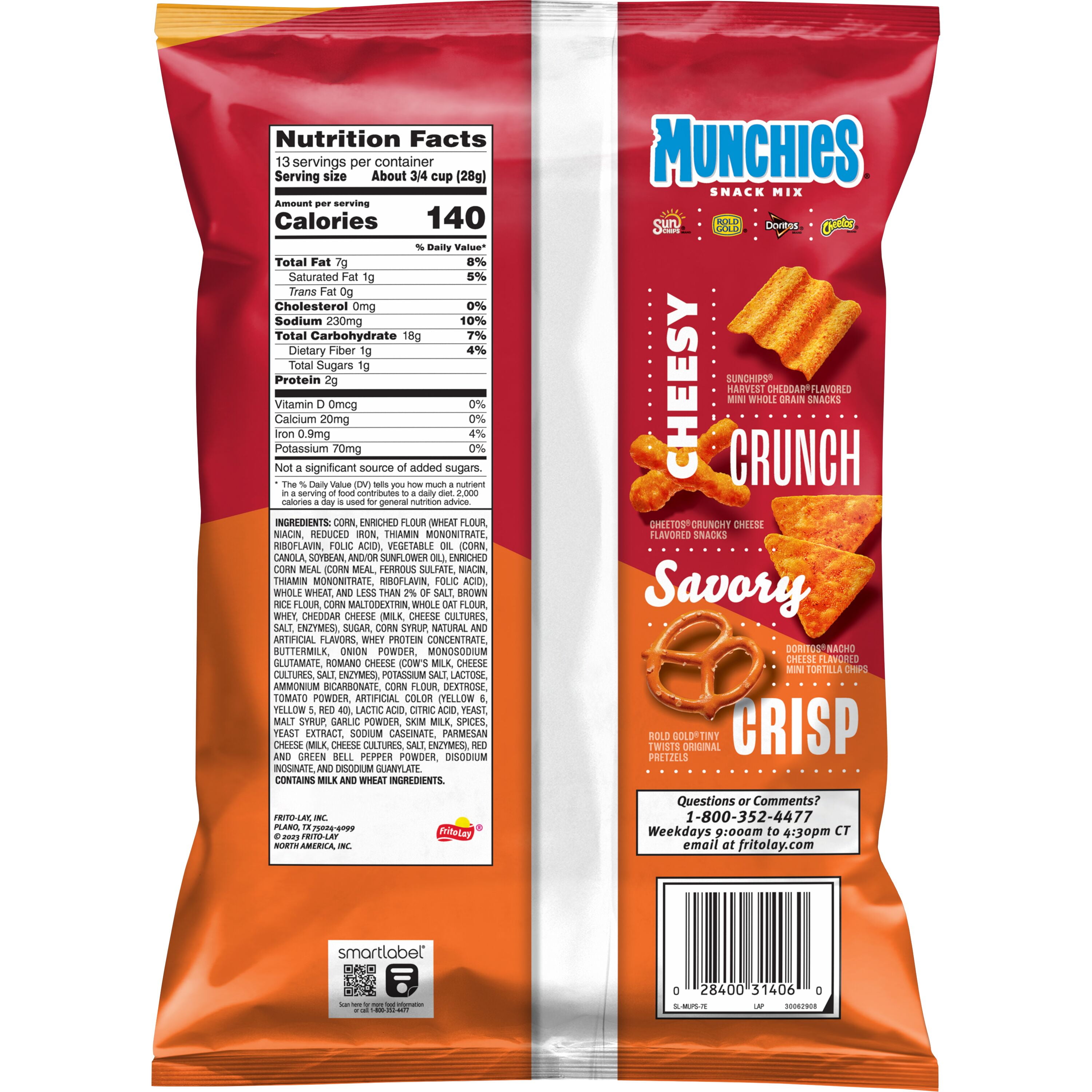 Munchies Cheese Fix Party Size Snack Chips, 13 Ounce Bag ( 3 Pack )