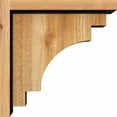 thumbnail image 3 of 6"W x 12"D x 12"H Mediterranean Rough Sawn Corbel w/Backplate, Western Red Cedar, 3 of 9