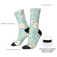 thumbnail image 2 of Yiaed Floral Daisy Print Great elasticity Crew Socks Sports socks for Men and Women, 2 of 5