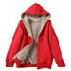 thumbnail image 1 of Sudaderas con cremallera Gibobby para Mujer Chaqueta de felpa con capucha y cremallera de manga larga Rojo L, 1 of 4