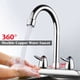 thumbnail image 4 of 2X Grifo Giratorio para Baño Cocina de Cromo de Dos Asas Pulverizador de Grifo Mezclador de Lavabo Frío, 4 of 6