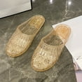 thumbnail image 6 of VerPetridure Women's Closed Toe Flat Jelly Slide Sandals Glitter Clear Hollow Out Slip On Summer Beach Mule Sandals Soft Plastic Jelly Slippers Size 6, 6 of 7