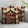 thumbnail image 3 of nygtbtfer Christmas Pillow Red Black Holy Night Throw Pillow Case Decorative Cushion Cover Case for Farmhouse Home Couch Sofa, Set of 2 White, 3 of 7