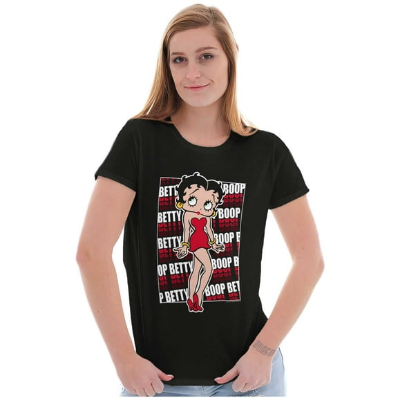 Retro Betty Boop Cartoon Gradient Women's T Shirt Ladies Tee Brisco Brands S