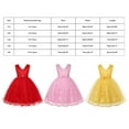 thumbnail image 3 of Povozer Flower Girl Lace Dress for Kids Wedding Bridesmaid Party Formal Long Gown Princess Dresses(Yellow,3-4Y), 3 of 6