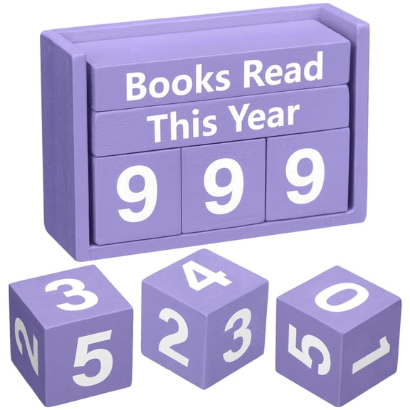 1 Pcs Books Read This Year Counter,Book Lover Gift Bookish Accessories,Reading List Organizer,Reading Sign,Book Challenge Sign For Home,Bookshelf Decor,Gift For Reading Accessories,4.72x1.97 in