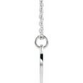 thumbnail image 2 of Precious Stars Collier Unisexe en Or Blanc 14 K avec Disque Pendule Initiale E, 2 of 3