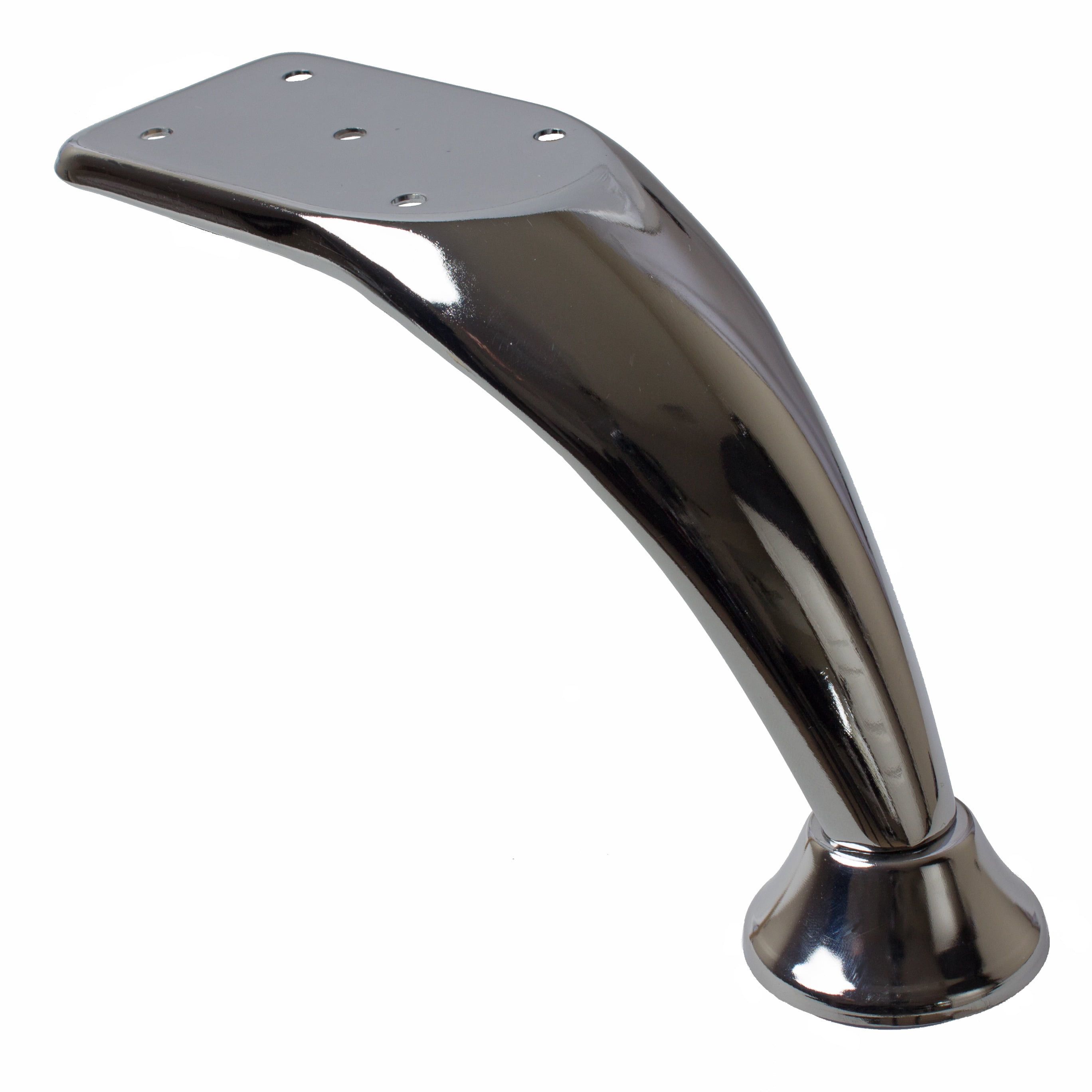 GlideRite 4.5-inch Contemporary Steel Furniture Legs Curved Polished ...