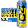 C4 Performance Energy Drink, Jolly Rancher Blue Razz Flavor, Zero Sugar, Carbonated, 16 fl oz Can (12 Pack)