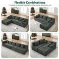 thumbnail image 3 of Behost 105" Modular Sectional Sofa for Living Room, L Shaped Cloud Couch Chenille, Dark Gray, 3 of 9