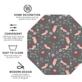 thumbnail image 4 of Kll Octagon Drink Coasters Set Of 4,Pu Leather Absorbent Coasters Set Decorative Coffee Cup Coasters Housewarming Gift For Home Decor-Hedgehogs And Flowers1, 4 of 9