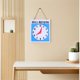 thumbnail image 4 of 1 placa de bienvenida para puerta, placa decorativa de doble cara, tablero colgante de PVC para puerta, ideal para tiendas, centros comerciales y hogares (cuadrada con reloj)., 4 of 8