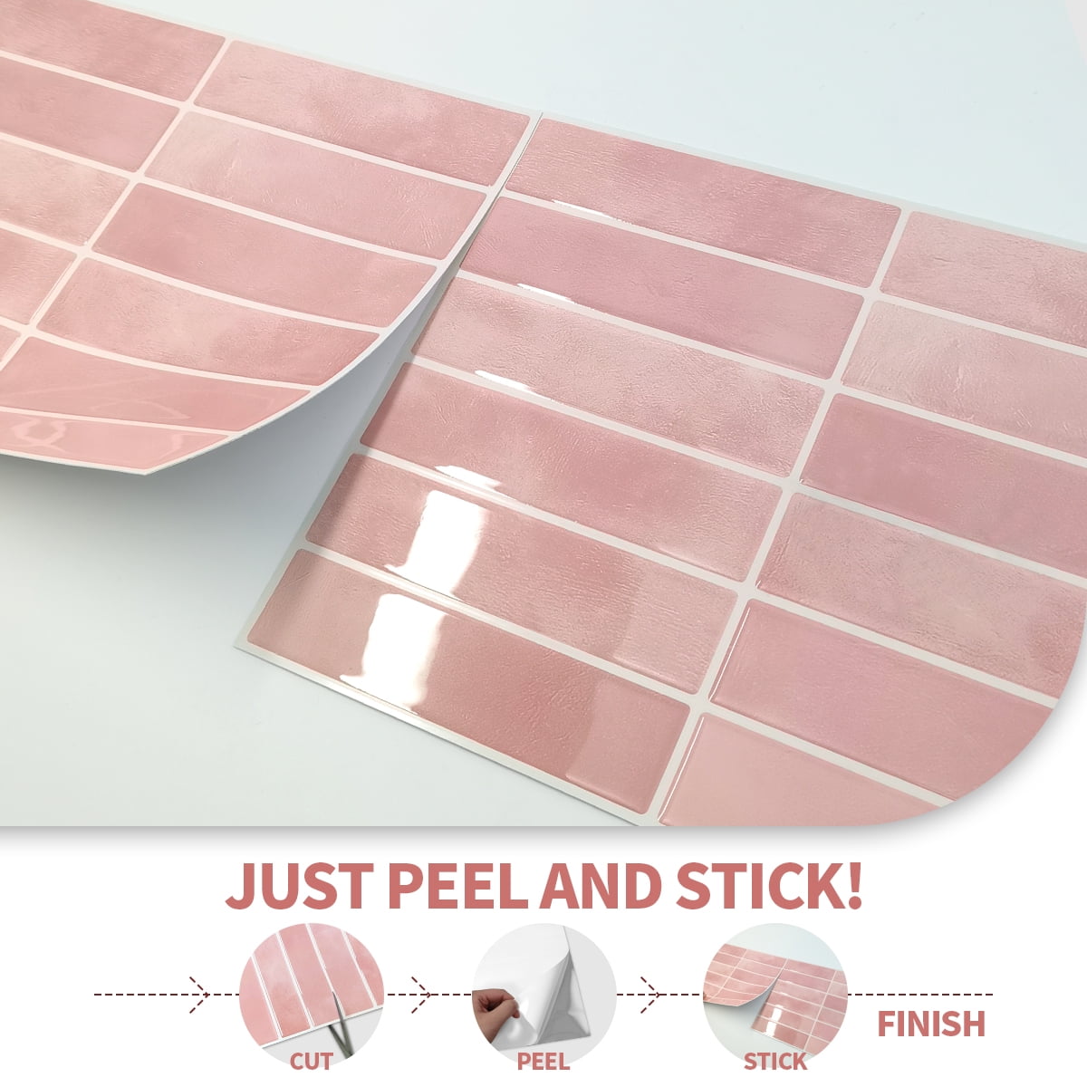 Peel and Stick Backsplash 3D Wall Tiles,Self-Adhesive,Oil Proof,Waterproof, Removable Wall Panels for Kitchen & Bathroom,Modern Design, Easy Install (10.7ft，12x9 inch,14 Pack)