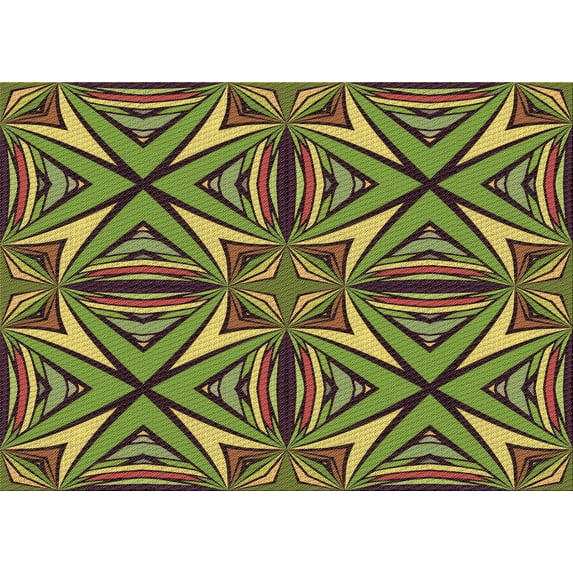 Ahgly Company Indoor Rectangle Patterned Pistachio Green Area Rugs, 2' x 4'