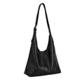thumbnail image 2 of Gustave Slouchy Hobo Shoulder Bag for Women Soft PU Leather Everyday Tote Handbag Crossbody Purse with Adjustable Strap for Work Travel - Black, 2 of 7