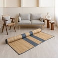 thumbnail image 4 of 2.6x8 Ft Navy Blue & Natural Jute Area Rug, Hand-Woven, Reversible, Farmhouse Boho Style, Durable & Pet-Friendly Rug for Living Room, Dining Room, and Bedroom, 4 of 4