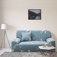 thumbnail image 3 of PiccoCasa Floral Print Decor Sofa Slipcover Washable Furniture Protector, Large Pale Blue, 3 of 8