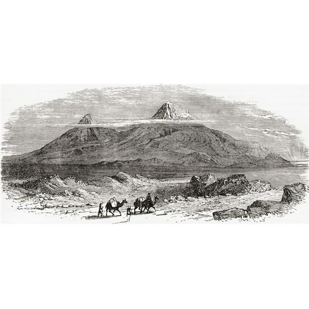 Design Pics Mont Ararat Dinde Vue de la Plaine d'Érivan Ou de Yerevan Armenia d'Après une Peinture de J. Baillie Fraser du Dictionnaire Biblique Impérial Publié 1889 Affiche, 20 x 9