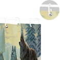 thumbnail image 5 of Coolnut Wolf Under Winter Snow Shower Curtain Waterproof Fabric with 12 Hooks Bathroom Bath Curtain Set Polyester Fabric Machine Washable 60 x 72 Inch Home Decor, 5 of 6