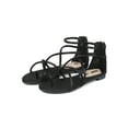 thumbnail image 4 of New Women Liliana Teena-1 Satin Toe Ring Strappy Gladiator Flat Sandal, 4 of 5
