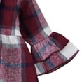 thumbnail image 5 of BULLPIANO Infant Baby Girl Plaid Dress Long Sleeve Ruffle Button Down Dress Xmas Clothes, 5 of 5