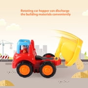 Coogam Friction Powered Cars Construction Vehicles Baby Toy Set Push and Go Car Tractor for 1 Year Old Boy(4 Pack)