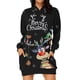 thumbnail image 1 of Vestido con capucha y estampado navideño, vestido con capucha para mujer, vestido con capucha y jersey navideño, vestido con capucha de manga larga, valor excepcional, 1 of 6