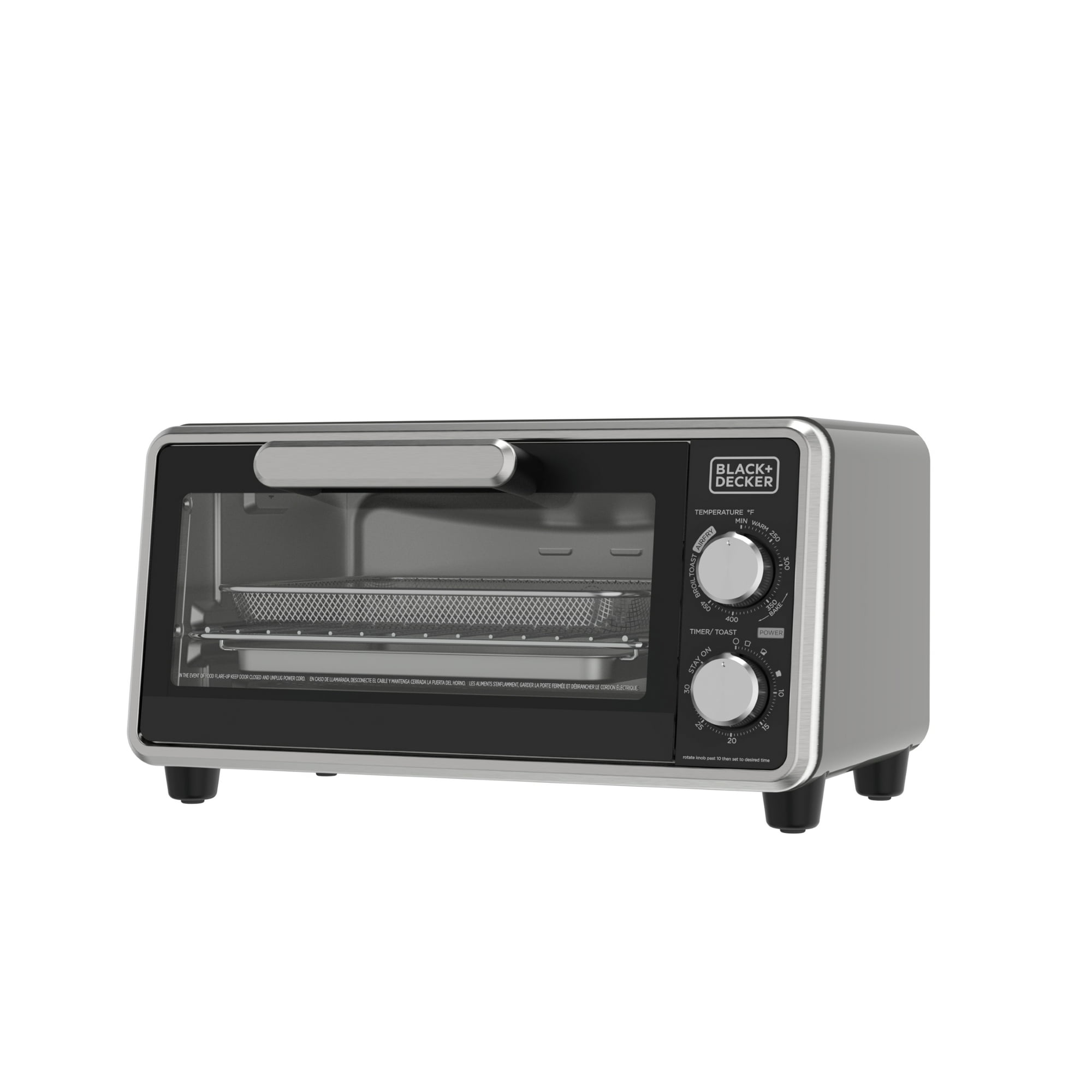 Black+Decker Crisp ‘N Bake PRO Stainless Steel 4-Slice Air Fryer Toaster Oven