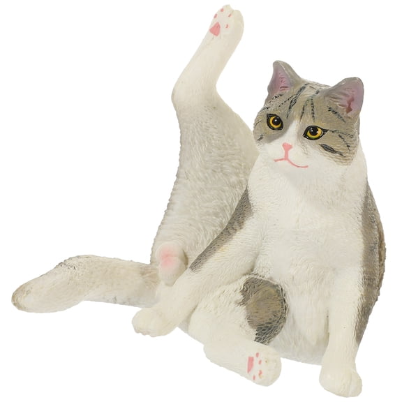 WRISTBIQUE Cat Trinkets Funny Cat Figurine Multi Plastic Garden Decor 1Pack