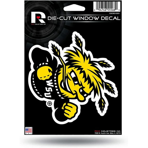 Wichita State University Shockers 5 Inch Die Cut Sticker Decal Flat Vinyl Full Adhesive Backing