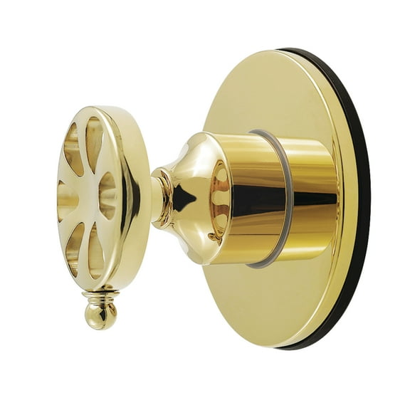 Kingston Brass KS4032RX Belknap Single-Handle Six-Way Diverter Valve with Round Trim Kit, Polished Brass