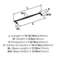 thumbnail image 5 of Amerock Enlivity 10-1/16 inch (256mm) Center-to-Center Matte Black Cabinet Pull, 5 of 6