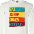 thumbnail image 4 of Inktastic Sketch Artist Eat Sleep Draw Repeat Long Sleeve T-Shirt, 4 of 5
