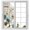 Light Brown, variant on Teal Tulip Butterfly Window Privacy Film, Beige Turquoise Floral Farmhouse Wooden Static Cling UV Sun Blocking Heat Control Window Tint Day and Night, Non-Adhesive One Way Privacy Cover 23.6''x59''