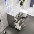 thumbnail image 5 of Eviva Deluxe 20"W x 18"D Gray Freestanding Bathroom Vanity with White Porcelain Integrated Sink, 5 of 11